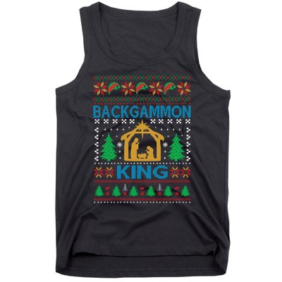 Backgammon King Ugly Christmas Tank Top