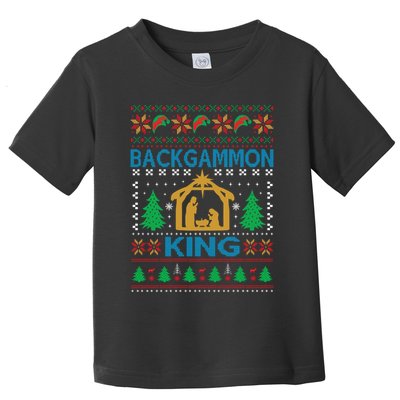 Backgammon King Ugly Christmas Toddler T-Shirt