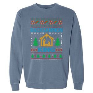 Backgammon King Ugly Christmas Garment-Dyed Sweatshirt