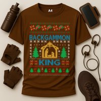 Backgammon King Ugly Christmas Cooling Performance Crew T-Shirt