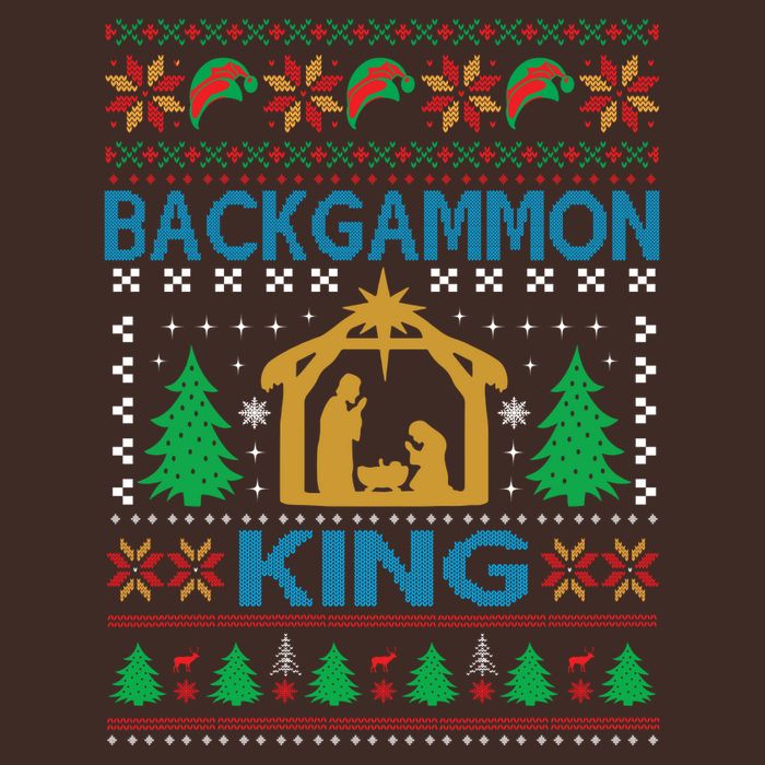 Backgammon King Ugly Christmas Cooling Performance Crew T-Shirt