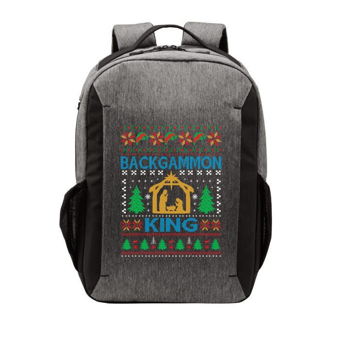 Backgammon King Ugly Christmas Vector Backpack