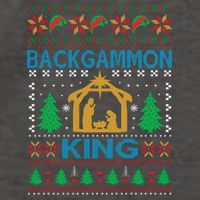 Backgammon King Ugly Christmas Vector Backpack