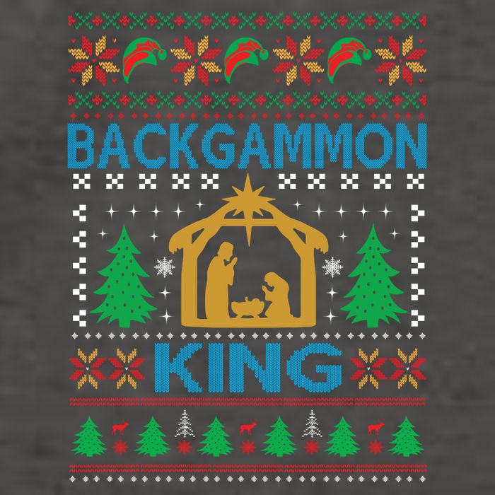 Backgammon King Ugly Christmas Vector Backpack