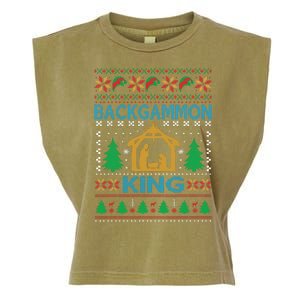 Backgammon King Ugly Christmas Garment-Dyed Women's Muscle Tee