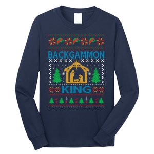 Backgammon King Ugly Christmas Long Sleeve Shirt