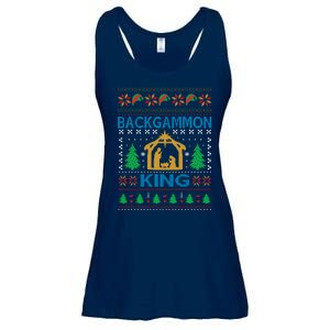 Backgammon King Ugly Christmas Ladies Essential Flowy Tank