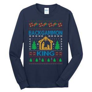 Backgammon King Ugly Christmas Tall Long Sleeve T-Shirt