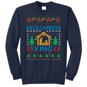 Backgammon King Ugly Christmas Tall Sweatshirt