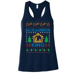 Backgammon King Ugly Christmas Women's Racerback Tank