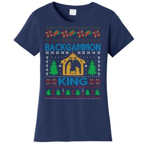 Backgammon King Ugly Christmas Women's T-Shirt