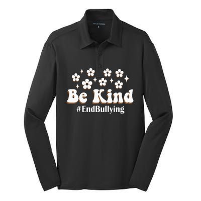 Be Kind Unity Day Anti Bullying Orange Choose Kindness Silk Touch Performance Long Sleeve Polo