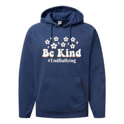 Be Kind Unity Day Anti Bullying Orange Choose Kindness Performance Fleece Hoodie