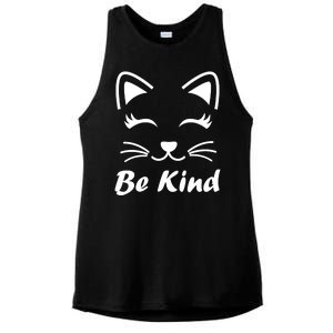 Be Kind Unity Day Anti Bullying Kitten Ladies PosiCharge Tri-Blend Wicking Tank