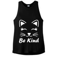 Be Kind Unity Day Anti Bullying Kitten Ladies PosiCharge Tri-Blend Wicking Tank