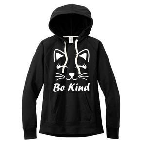 Be Kind Unity Day Anti Bullying Kitten Women's Fleece Hoodie