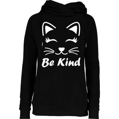 Be Kind Unity Day Anti Bullying Kitten Womens Funnel Neck Pullover Hood