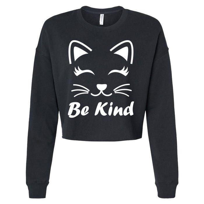 Be Kind Unity Day Anti Bullying Kitten Cropped Pullover Crew