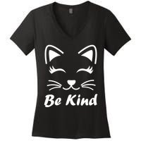 Be Kind Unity Day Anti Bullying Kitten Women's V-Neck T-Shirt