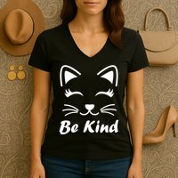 Be Kind Unity Day Anti Bullying Kitten Women's V-Neck T-Shirt