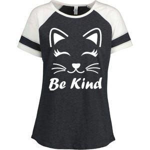 Be Kind Unity Day Anti Bullying Kitten Enza Ladies Jersey Colorblock Tee