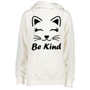 Be Kind Unity Day Anti Bullying Kitten Womens Funnel Neck Pullover Hood