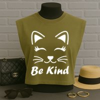 Be Kind Unity Day Anti Bullying Kitten Garment-Dyed Women's Muscle Tee