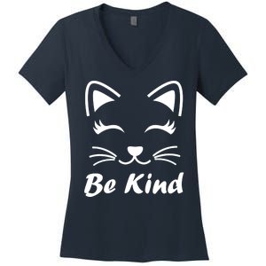 Be Kind Unity Day Anti Bullying Kitten Women's V-Neck T-Shirt