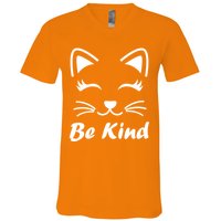 Be Kind Unity Day Anti Bullying Kitten V-Neck T-Shirt
