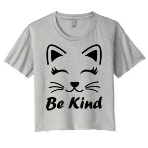 Be Kind Unity Day Anti Bullying Kitten Women's Crop Top Tee