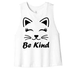 Be Kind Unity Day Anti Bullying Kitten Women's Racerback Cropped Tank