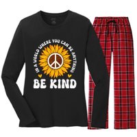 Be Kind Unity Day Orange Anti Bullying Unity Day Women's Long Sleeve Flannel Pajama Set 