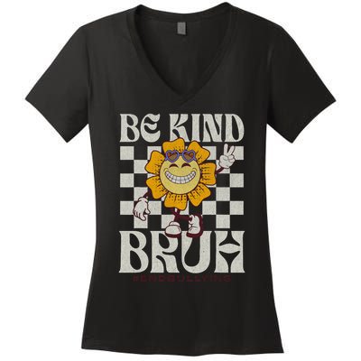 Be Kind Unity Day Orange Anti Bullying For Teachers Women's V-Neck T-Shirt