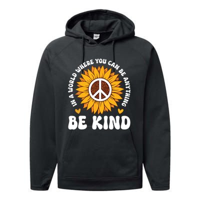 Be Kind Unity Day Orange Anti Bullying Unity Day Performance Fleece Hoodie