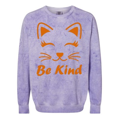 Be Kind Unity Day Orange Anti Bullying Kitten Colorblast Crewneck Sweatshirt