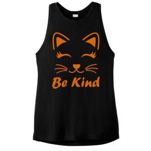 Be Kind Unity Day Orange Anti Bullying Kitten Ladies PosiCharge Tri-Blend Wicking Tank