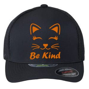 Be Kind Unity Day Orange Anti Bullying Kitten Flexfit Unipanel Trucker Cap