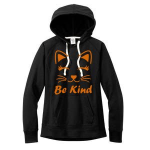 Be Kind Unity Day Orange Anti Bullying Kitten Women's Fleece Hoodie