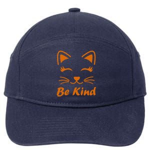 Be Kind Unity Day Orange Anti Bullying Kitten 7-Panel Snapback Hat