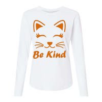 Be Kind Unity Day Orange Anti Bullying Kitten Womens Cotton Relaxed Long Sleeve T-Shirt