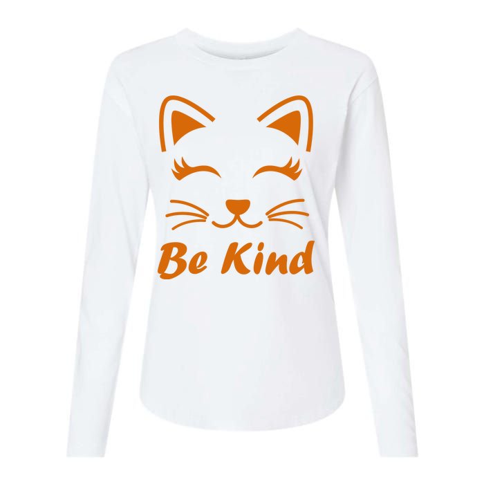 Be Kind Unity Day Orange Anti Bullying Kitten Womens Cotton Relaxed Long Sleeve T-Shirt