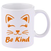 Be Kind Unity Day Orange Anti Bullying Kitten 11oz C Handle Ceramic Mug