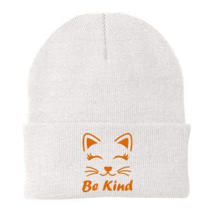 Be Kind Unity Day Orange Anti Bullying Kitten Knit Cap Winter Beanie