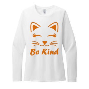 Be Kind Unity Day Orange Anti Bullying Kitten Womens CVC Long Sleeve Shirt