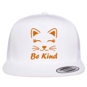 Be Kind Unity Day Orange Anti Bullying Kitten Flat Bill Trucker Hat