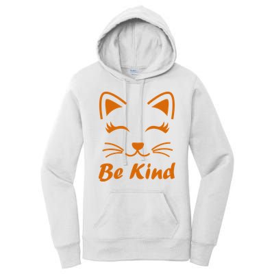 Be Kind Unity Day Orange Anti Bullying Kitten Women's Pullover Hoodie