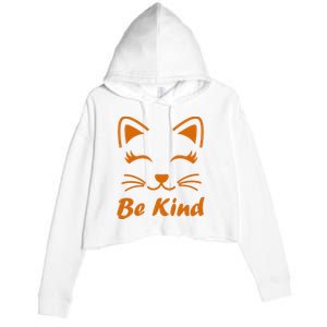 Be Kind Unity Day Orange Anti Bullying Kitten Crop Fleece Hoodie