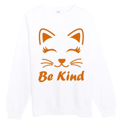 Be Kind Unity Day Orange Anti Bullying Kitten Premium Crewneck Sweatshirt