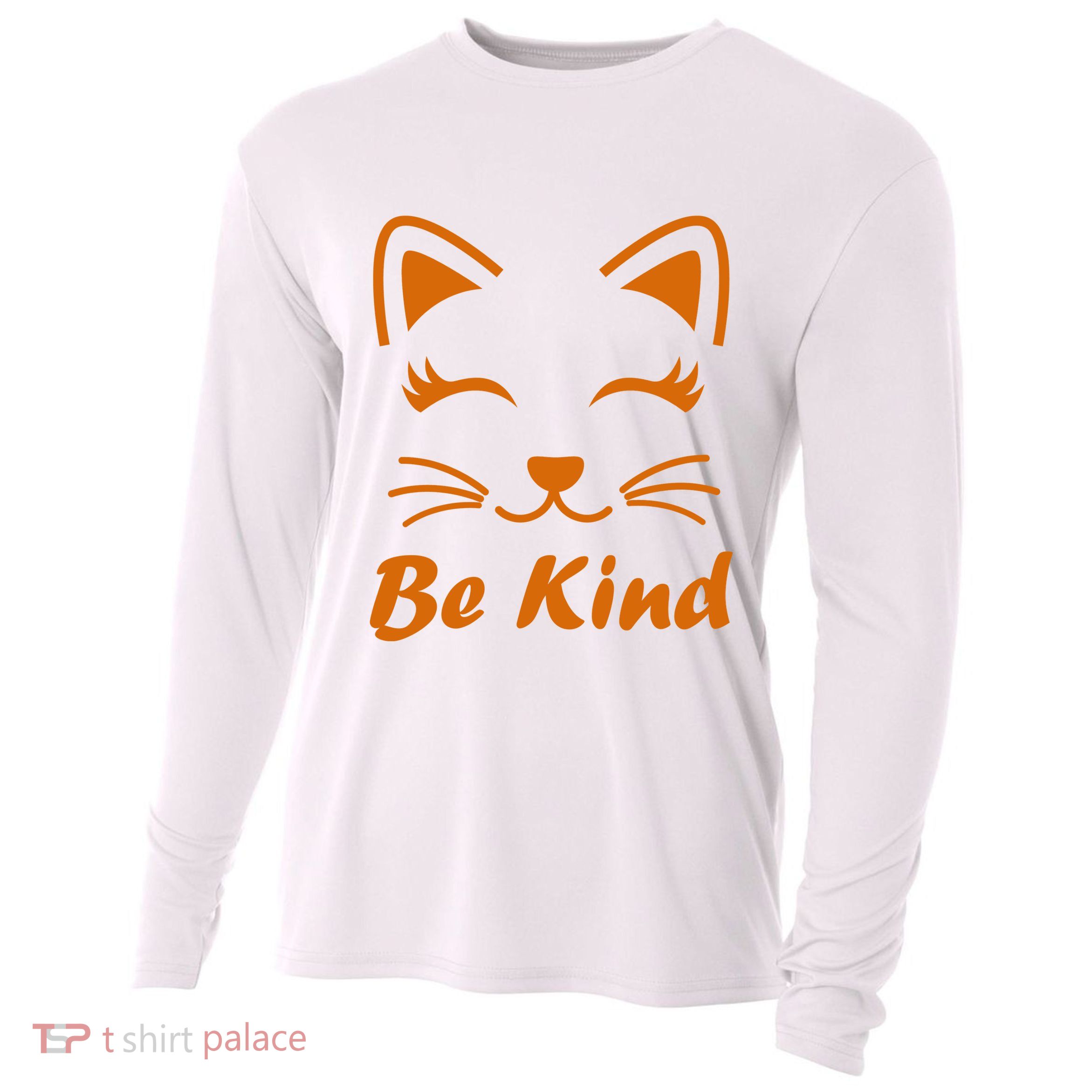 Be Kind Unity Day Orange Anti Bullying Kitten Cooling Performance Long Sleeve Crew