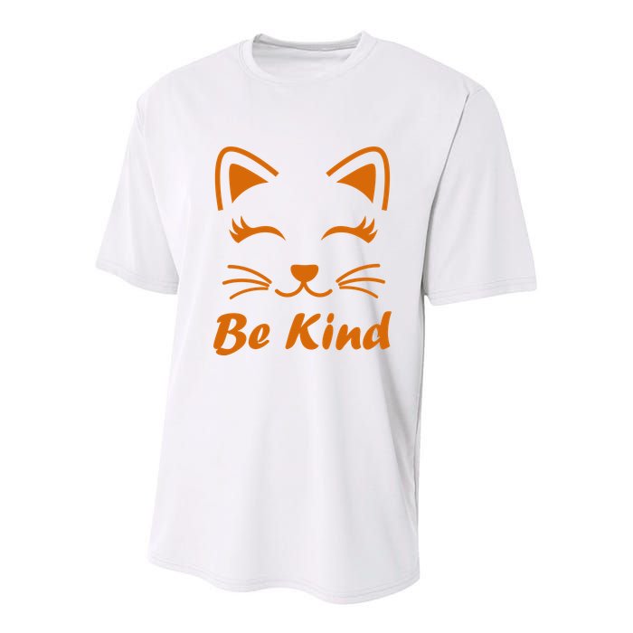 Be Kind Unity Day Orange Anti Bullying Kitten Youth Performance Sprint T-Shirt